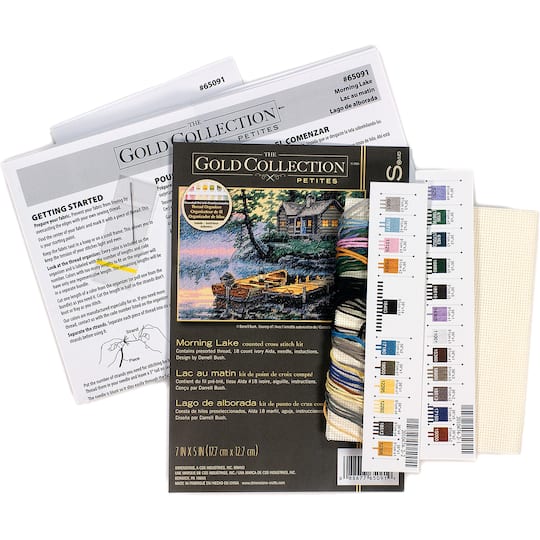 Counted Cross Stitch Kit MORNING LAKE Dimensions Gold Collection 